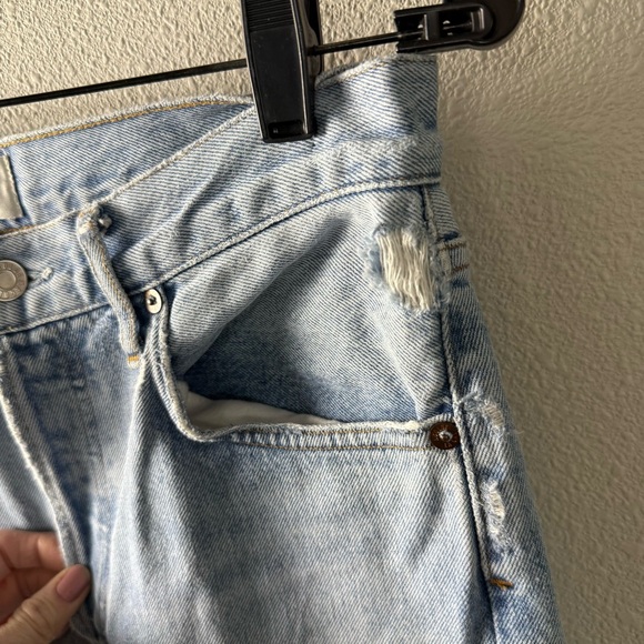 AGOLDE 90's Mid Rise Loose Fit Jeans Snapshot Denim NWT Distressed Women’s 27 - Picture 10 of 16